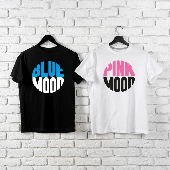 T-Shirt Blue - Pink Mood